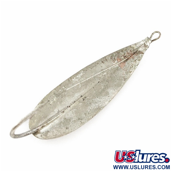 Vintage   Johnson Silver Minnow Weedless, 2/5oz nickel fishing spoon #24122