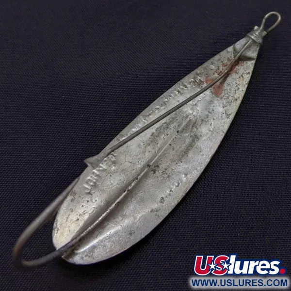 Vintage   Johnson Silver Minnow Weedless, 2/5oz nickel fishing spoon #24122