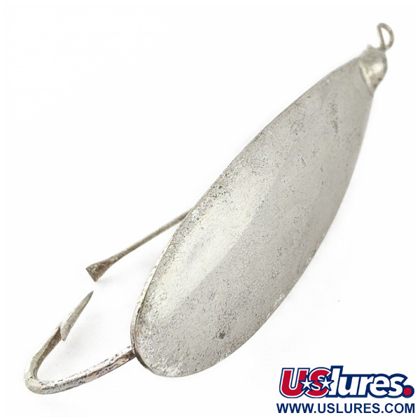 Vintage   Johnson Silver Minnow Weedless, 2/5oz nickel fishing spoon #24122