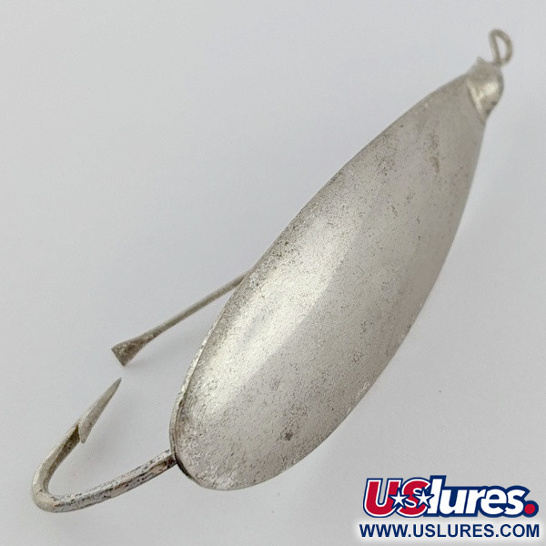 Vintage   Johnson Silver Minnow Weedless, 2/5oz nickel fishing spoon #24122