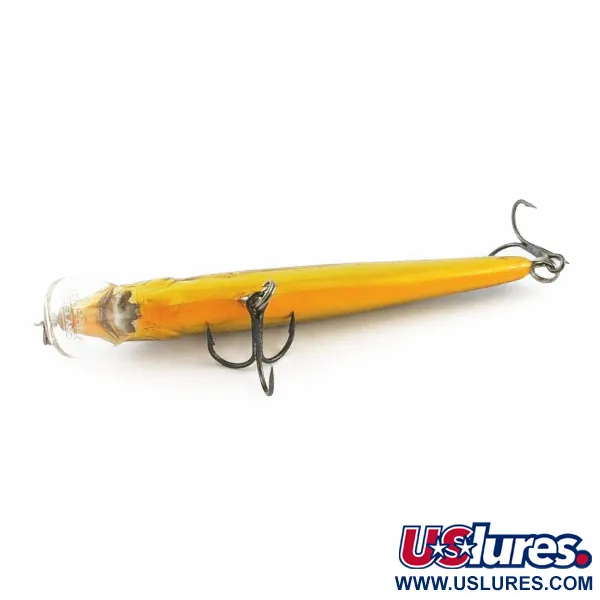 Vintage   Rapala Husky Jerk 10, 1/3oz Gold fishing lure #24125