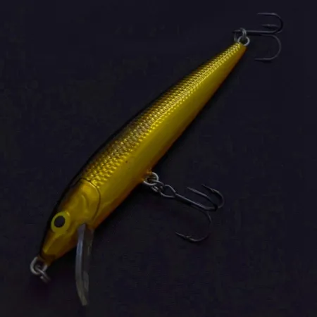 Vintage Rapala Husky Jerk 10, 1/3oz Gold fishing lure #24125