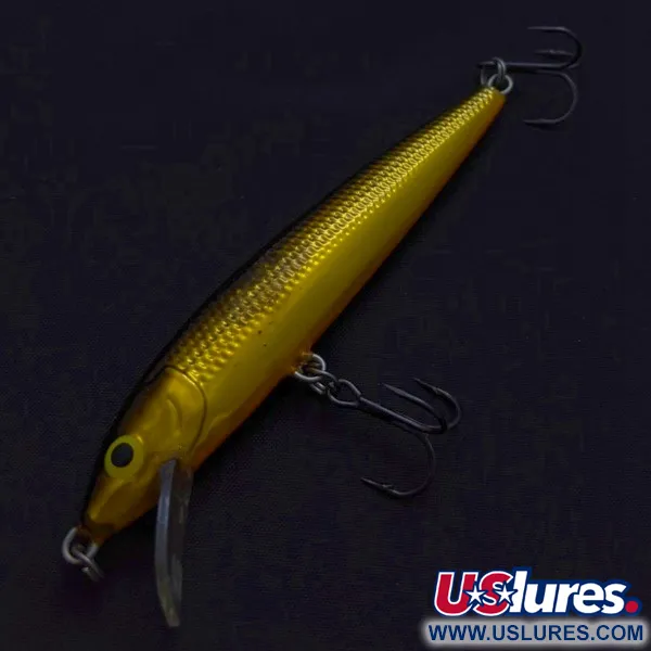 Vintage   Rapala Husky Jerk 10, 1/3oz Gold fishing lure #24125