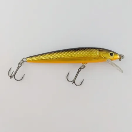 Vintage Rapala Husky Jerk 10, 1/3oz Gold fishing lure #24125