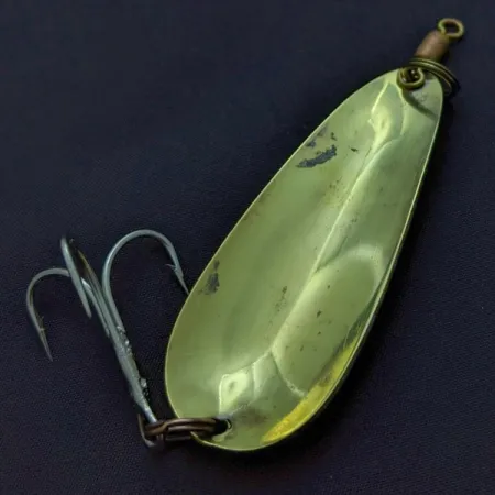 Vintage Worth Chippewa, 3/5oz gold fishing spoon #24128