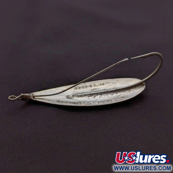 Vintage   Johnson Silver Minnow Weedless, 2/5oz silver fishing spoon #24129