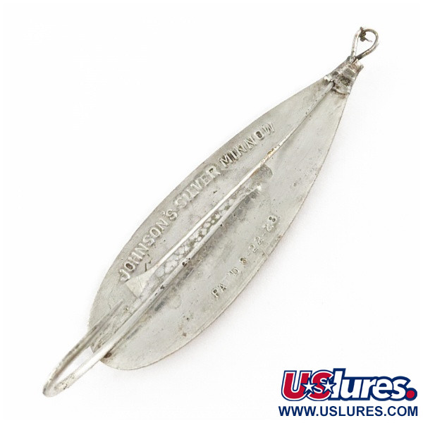 Vintage   Johnson Silver Minnow Weedless, 2/5oz silver fishing spoon #24129