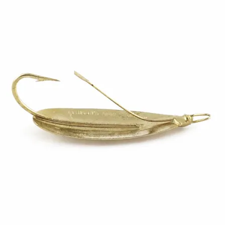 Vintage Johnson Silver Minnow Weedless, 1/4oz gold fishing spoon #24130