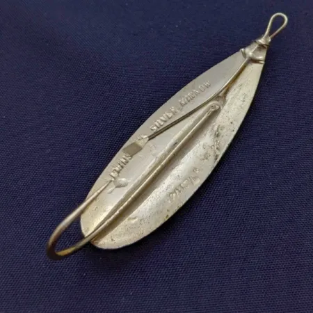 Vintage Johnson Silver Minnow Weedless, 1/4oz gold fishing spoon #24130
