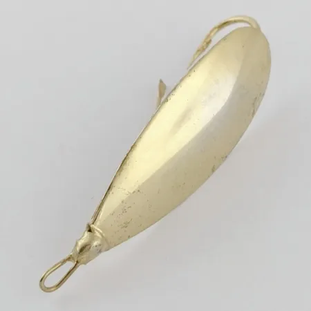 Vintage Johnson Silver Minnow Weedless, 1/4oz gold fishing spoon #24130