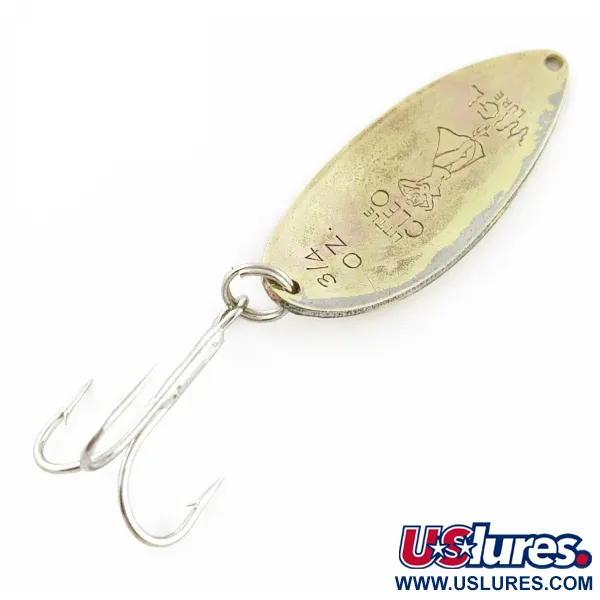 Vintage  Seneca Little Cleo (Hula Girl), 3/4oz  Brass fishing spoon #24139