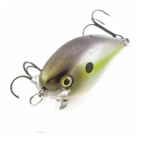 Vintage Strike King KVD 1.5 Silent square bill, 2/5oz Olive Sexy Shad fishing lure #24145