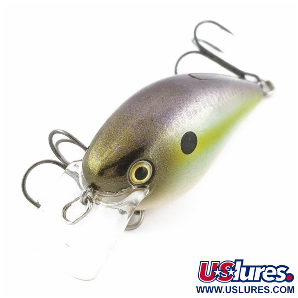 Vintage   Strike King KVD 1.5 Silent square bill, 2/5oz Olive Sexy Shad fishing lure #24145