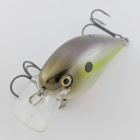 Vintage Strike King KVD 1.5 Silent square bill, 2/5oz Olive Sexy Shad fishing lure #24145