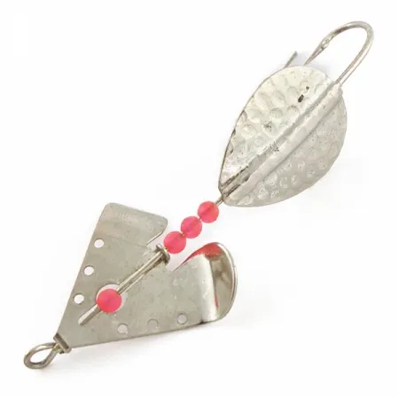 Vintage Lindy / Little Joe Lindy Skitter-Buzz Weedless , 1/4oz Red/Nickel fishing spoon #24146