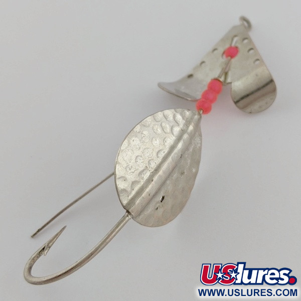 Vintage  Lindy / Little Joe Lindy Skitter-Buzz Weedless , 1/4oz Red/Nickel fishing spoon #24146