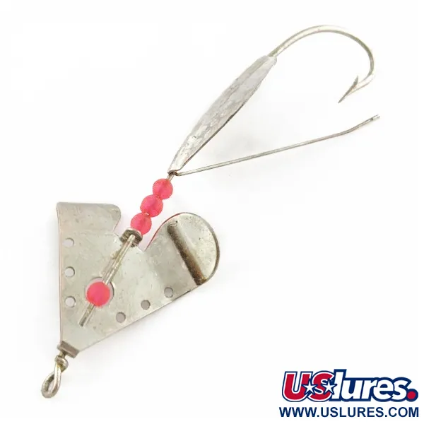 Vintage  Lindy / Little Joe Lindy Skitter-Buzz Weedless , 1/4oz Red/Nickel fishing spoon #24146