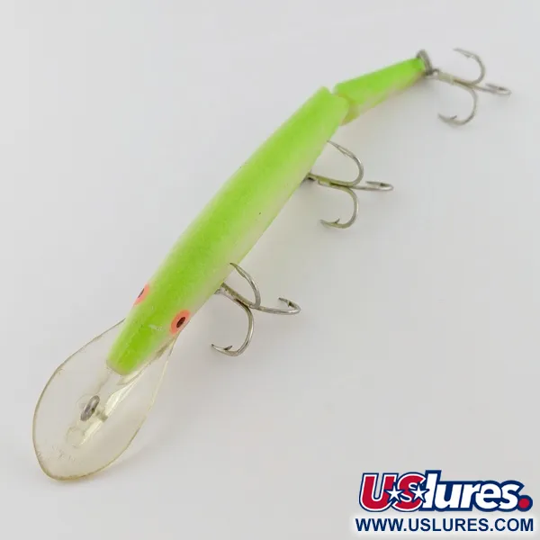 Vintage   Rebel Floater F12 Jointed Glow, 1/3oz Glow (Glow in Dark) fishing lure #24149