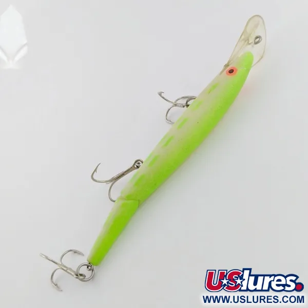 Vintage   Rebel Floater F12 Jointed Glow, 1/3oz Glow (Glow in Dark) fishing lure #24149