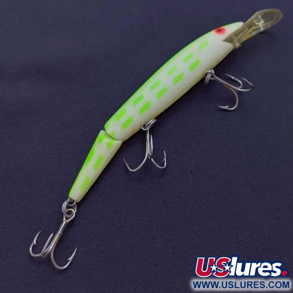 Vintage   Rebel Floater F12 Jointed Glow, 1/3oz Glow (Glow in Dark) fishing lure #24149