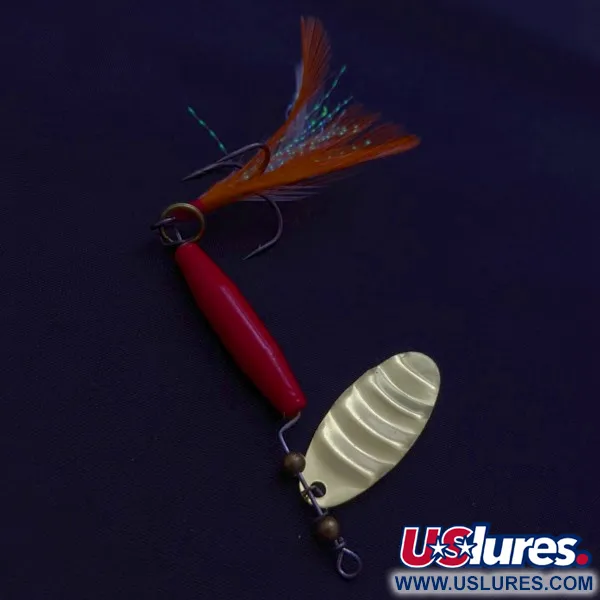 Vintage   Worth #301, 1/3oz red/black/gold spinning lure #24152