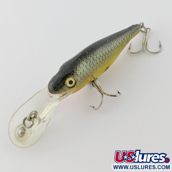 Vintage   Rebel Double Deep Shad, 3/16oz brown/yellow fishing lure #24155