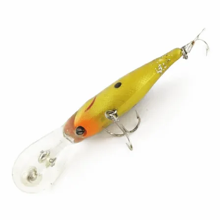 Vintage Rebel Double Deep Shad, 3/16oz brown/yellow fishing lure #24155
