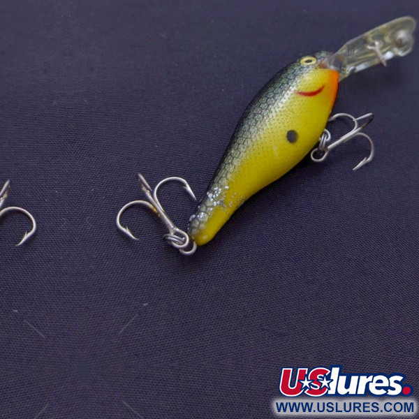 Vintage   Rebel Double Deep Shad, 3/16oz brown/yellow fishing lure #24155