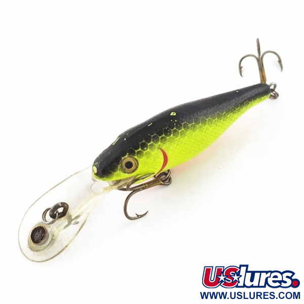 Vintage   Rebel Double Deep Shad, 3/16oz Chartreuse fishing lure #24156