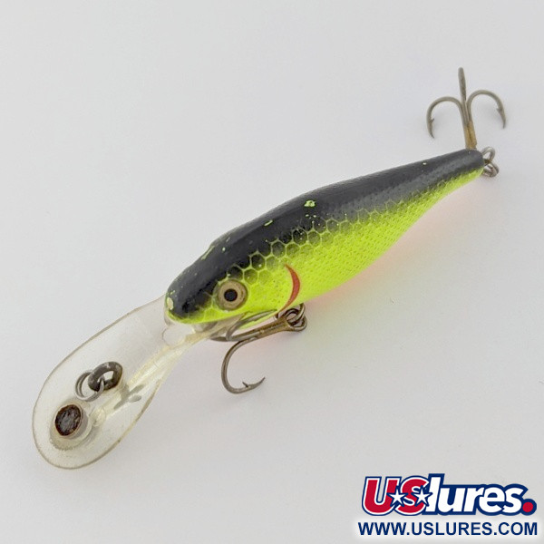 Vintage   Rebel Double Deep Shad, 3/16oz Chartreuse fishing lure #24156