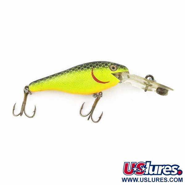 Vintage   Rebel Double Deep Shad, 3/16oz Chartreuse fishing lure #24156