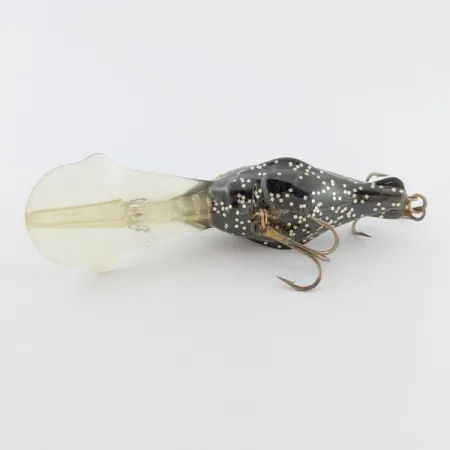 Vintage Luhr Jensen Hot Lips Express, 2/5oz Black glitter fishing lure #24157