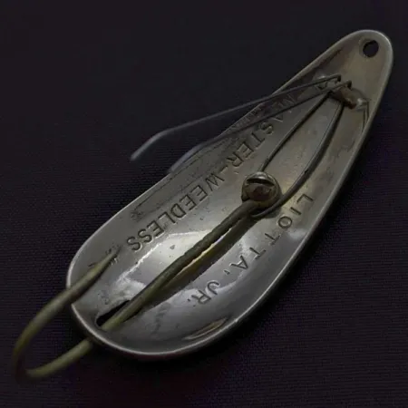 Vintage Master Weedless Lotta Junior, 2/5oz silver fishing spoon #24158