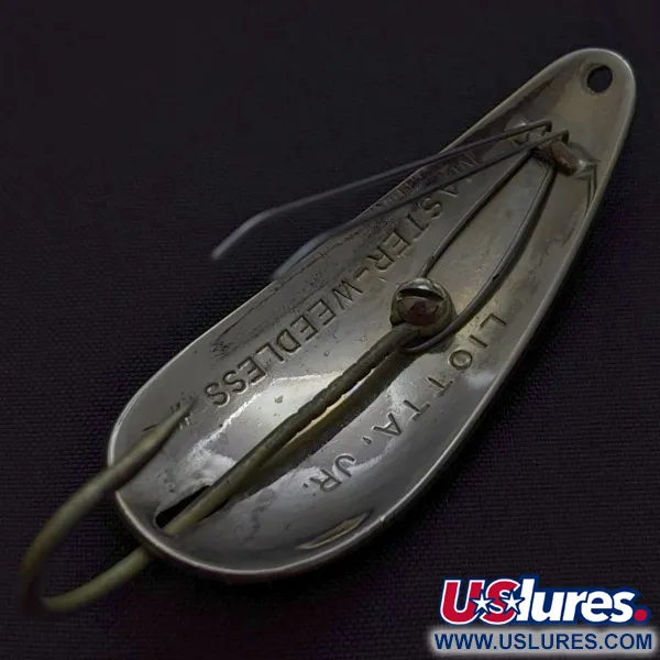 Vintage   Master Weedless Lotta Junior, 2/5oz silver fishing spoon #24158
