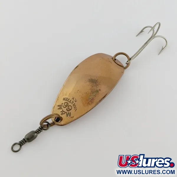 Vintage   M&amp;M 66 Vanetten, 1/2oz copper fishing spoon #24159