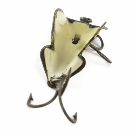 Vintage Buck Perry spoonplug, 1/4oz Black/White fishing spoon #24162