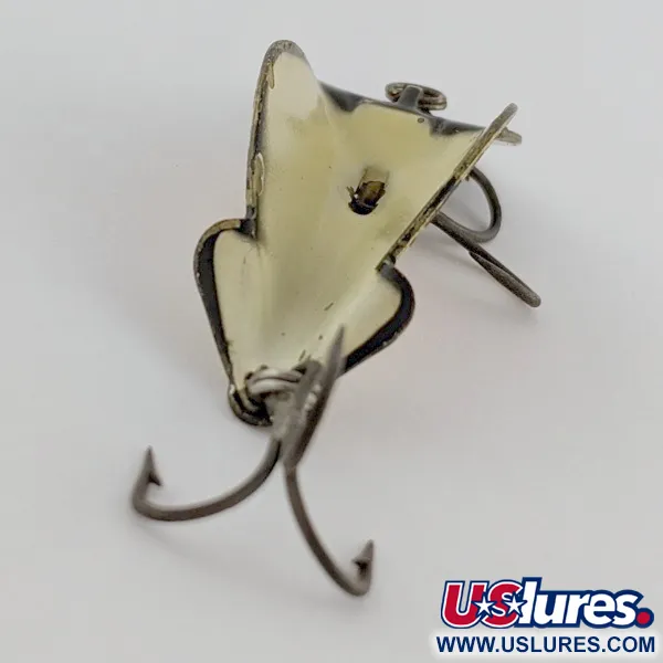 Vintage   Buck Perry spoonplug, 1/4oz Black/White fishing spoon #24162