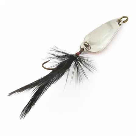 Vintage Weller Gypsy King Deluxe, 1/16oz Nickel/red/black fishing spoon #24165