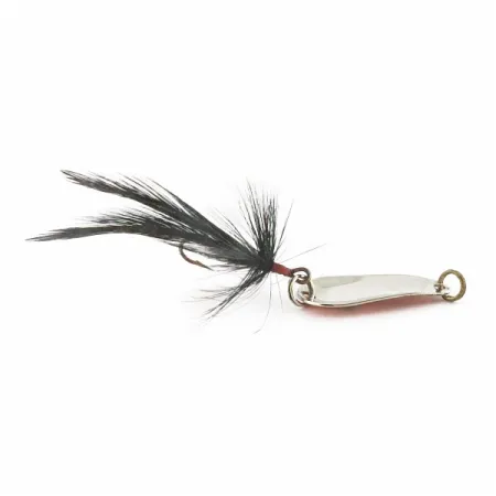 Vintage Weller Gypsy King Deluxe, 1/16oz Nickel/red/black fishing spoon #24165