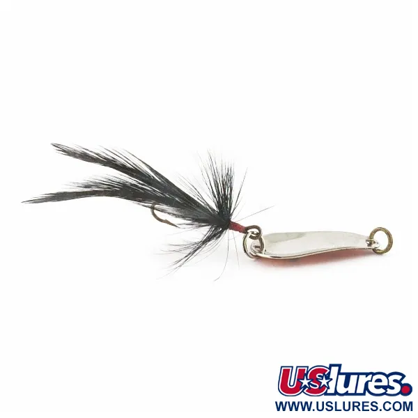 Vintage Weller Gypsy King Deluxe, 1/16oz Nickel/red/black fishing spoon #24165