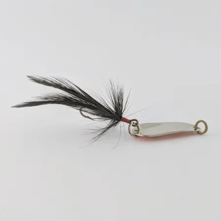 Vintage Weller Gypsy King Deluxe, 1/16oz Nickel/red/black fishing spoon #24165