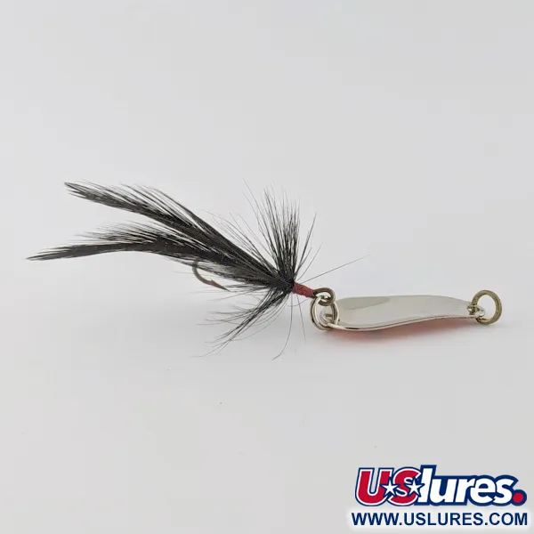 Vintage Weller Gypsy King Deluxe, 1/16oz Nickel/red/black fishing spoon #24165