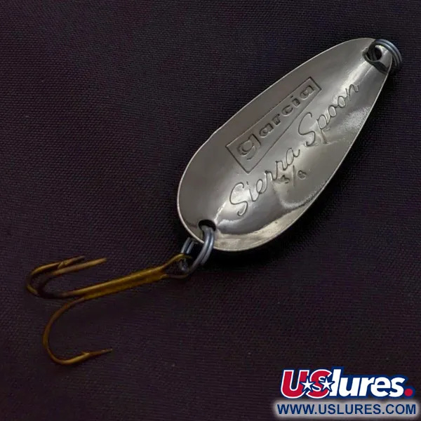 Vintage Abu Garcia  Garcia Sierra Spoon, 2/5oz Silver fishing spoon #24169