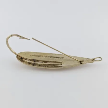 Vintage Johnson Silver Minnow Weedless, 3/4oz gold fishing spoon #24171