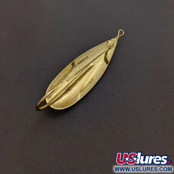 Vintage   Johnson Silver Minnow Weedless, 3/4oz gold fishing spoon #24171