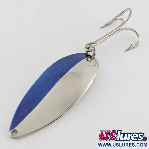 Vintage  Seneca Little Cleo (Hula Girl), 3/4oz nickel/blue fishing spoon #24174