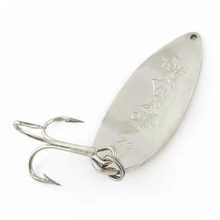 Vintage Seneca Little Cleo (Hula Girl), 3/4oz nickel/blue fishing spoon #24174