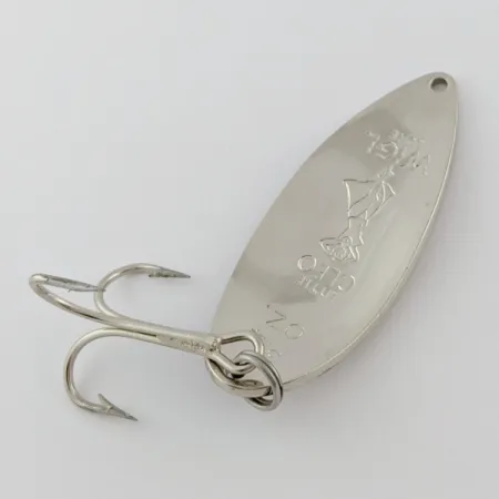 Vintage Seneca Little Cleo (Hula Girl), 3/4oz nickel/blue fishing spoon #24174