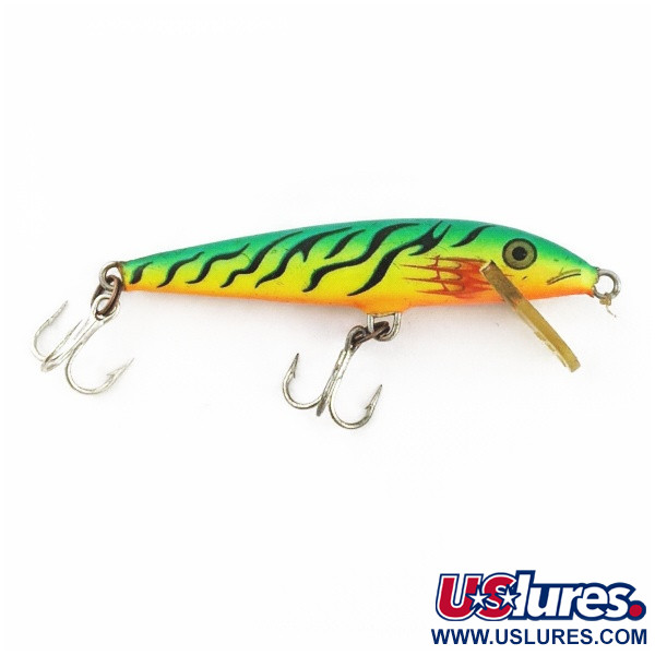 Vintage   Rapala Original Floater F7 , 1/8oz  Fire Tiger fishing lure #24175