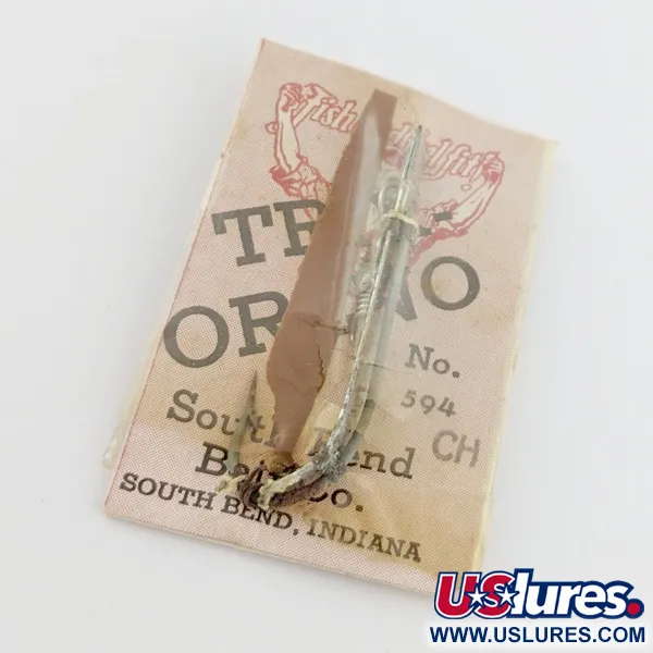   South Bend Trix-Oreno 594, 1/16oz silver/red fishing spoon #24177